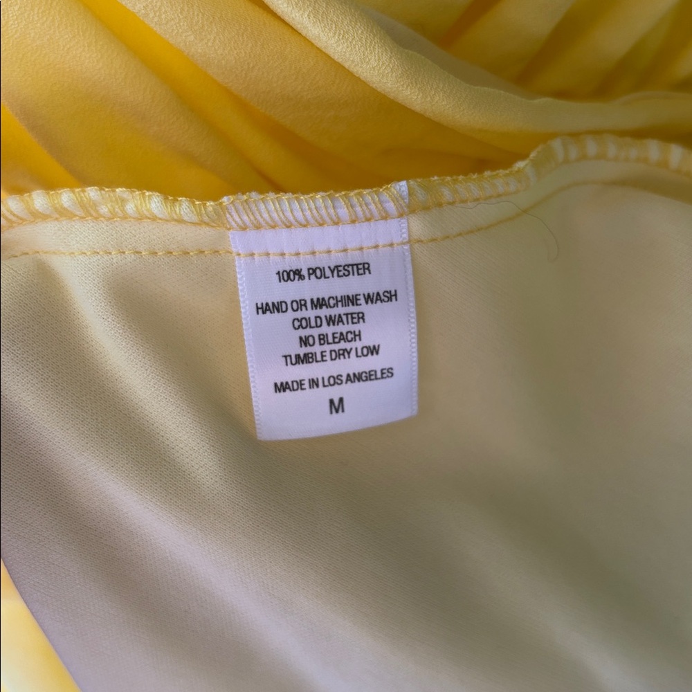 Yellow Ruffle Sleeve Dress - Picture 5 of 9